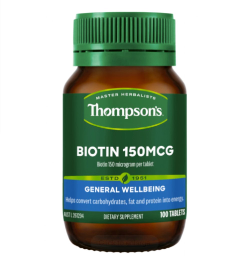 Thompson's 汤普森 生物素片 生发片 100粒新包装
