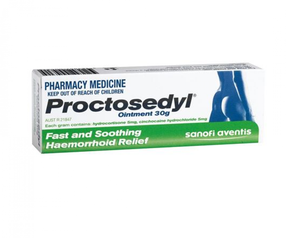 Proctosedyl Ointment 痔疮膏 内痔外痔肛裂 孕妇可用 30g