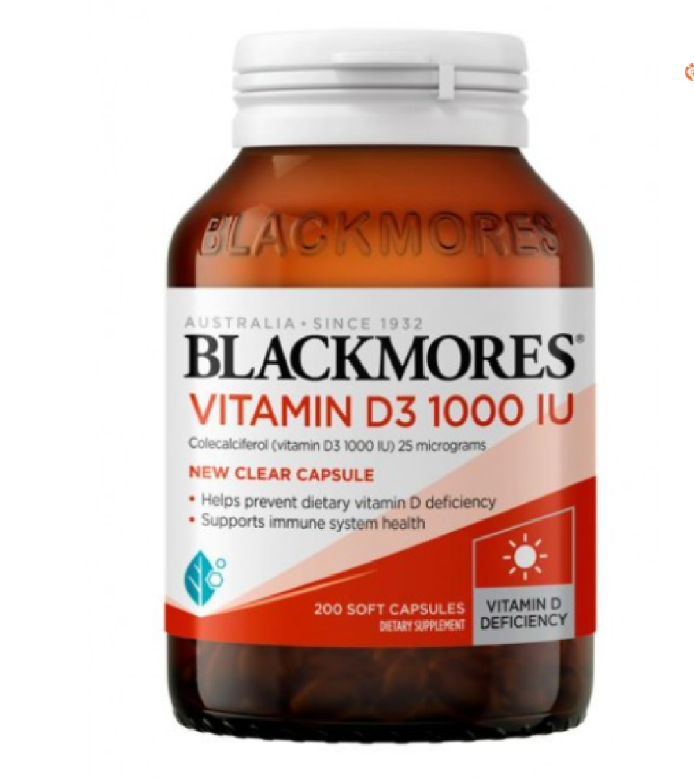 Blackmores 澳佳宝维他命D3胶囊1000IU 200粒