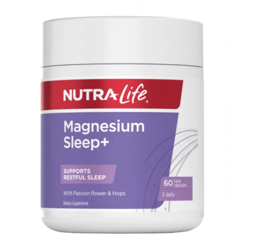 Nutra life magnesium sleep+ 60c 纽乐镁助眠片 60粒